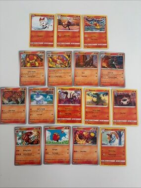🔥 Fire Pokémon Card Lot | Vulpix Scorbunny Volcarona Charcadet ✨5/$25✨